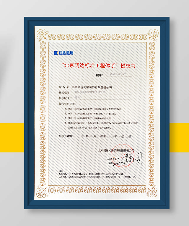 闊達授權(quán)證書